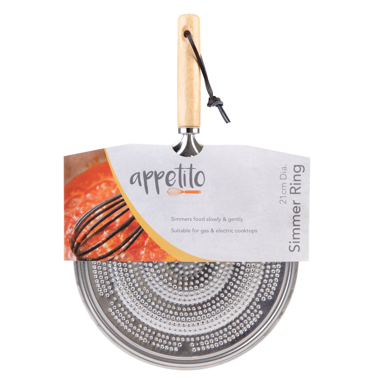 APPETITO Simmer Ring 21cm Diameter with Black Handle