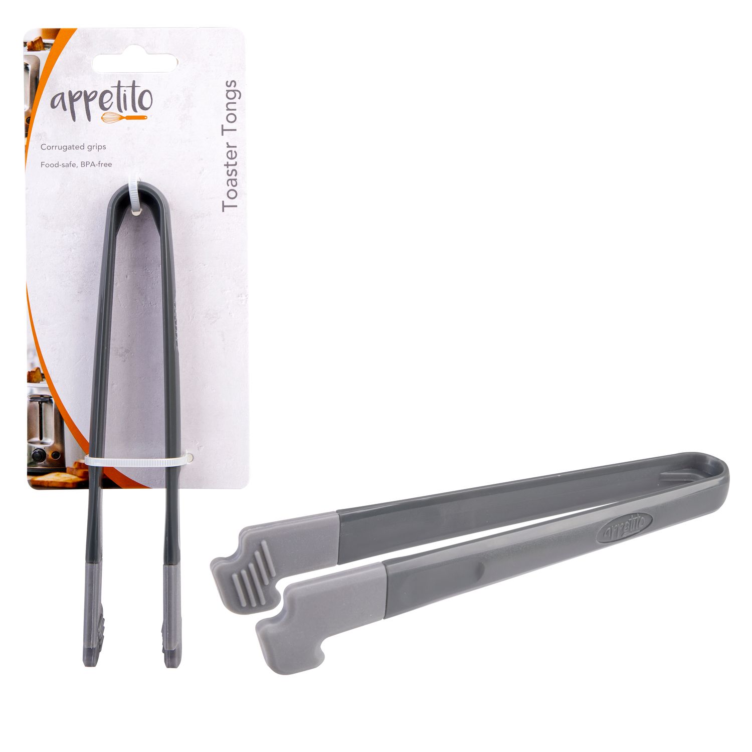 APPETITO Toaster Tongs with Silicone Tips