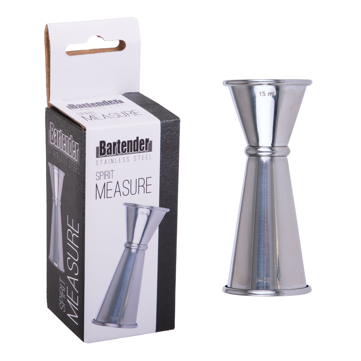 BARTENDER Stainless Steel Spirit Measure - 15ml / 30ml
