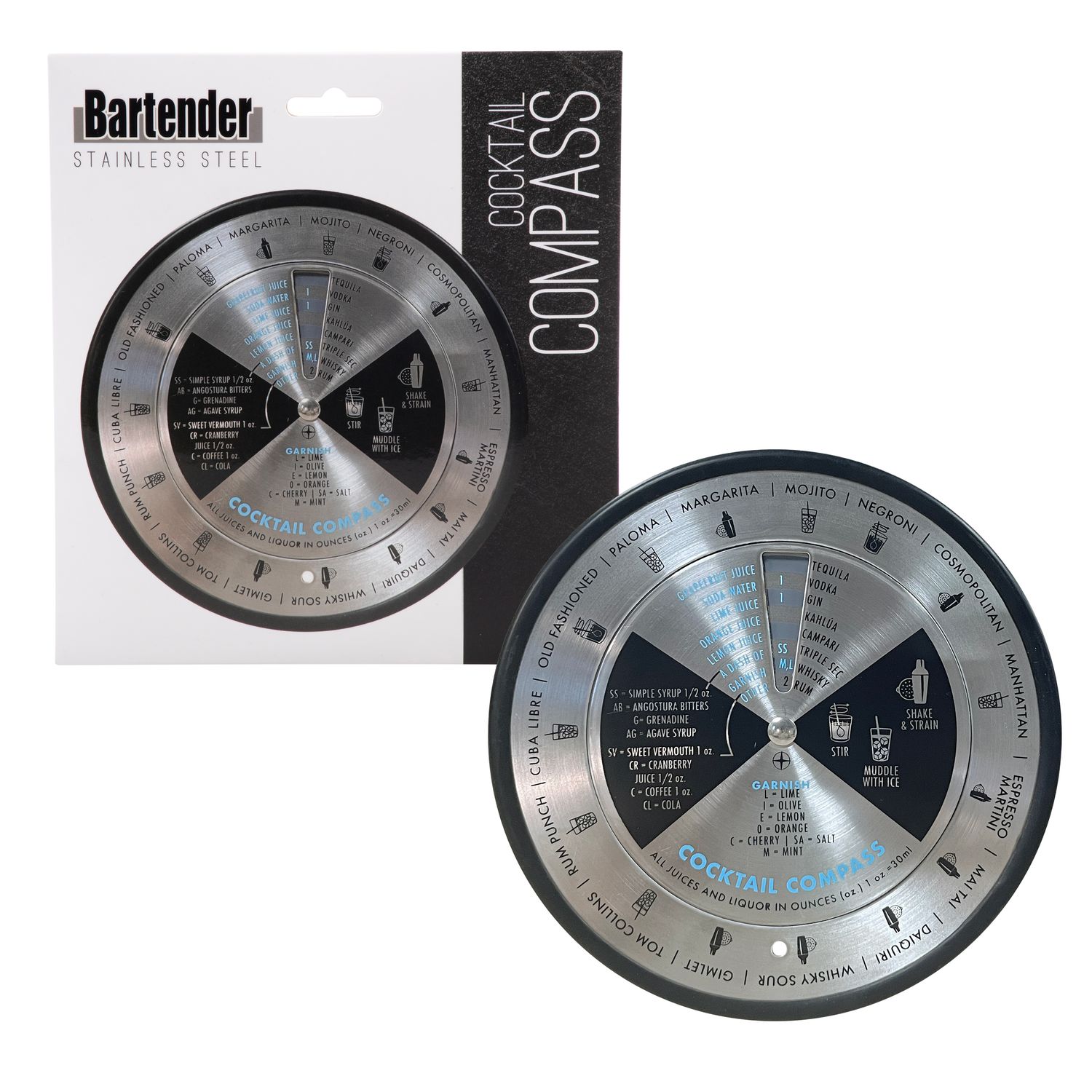 BARTENDER Stainless Steel Cocktail Compass