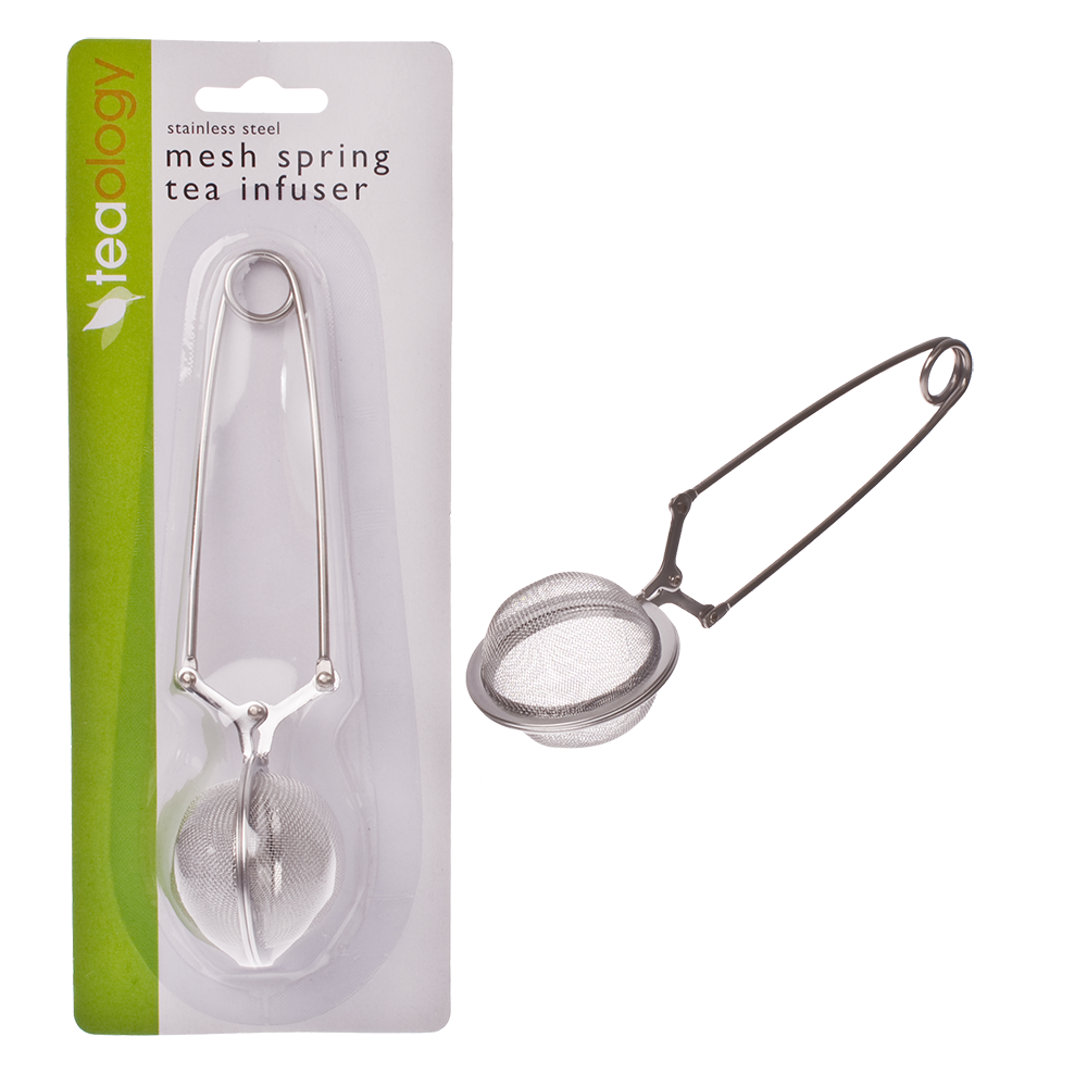 TEAOLOGY Stainless Steel Mesh Spring Tea Infuser Carded
