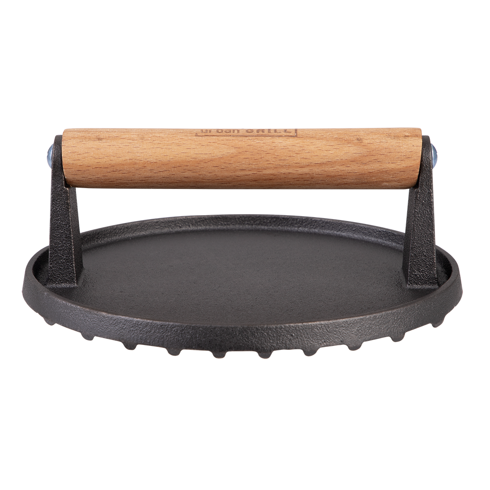 URBAN GRILL Cast Iron Grill Press 17cm Diameter.