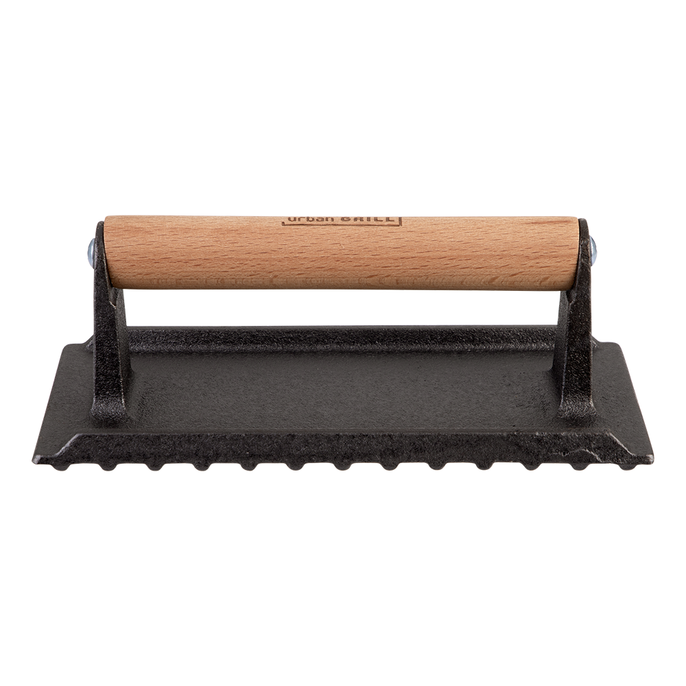 URBAN GRILL Cast iron Rect. Grill Press 20.5cm x 10.5cm