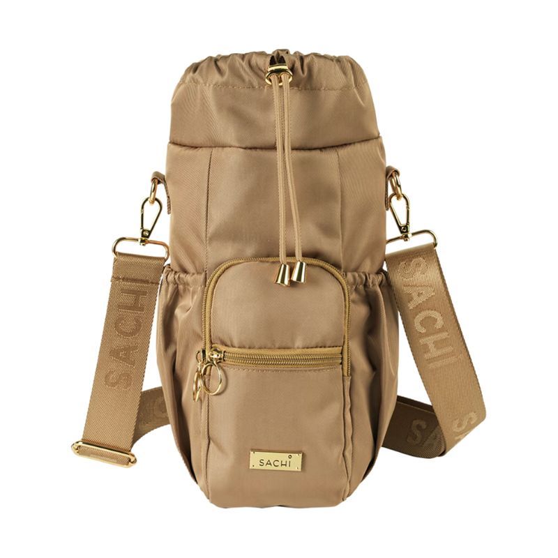 SACHI Crossbody Insulated Bottle Bag - Latte