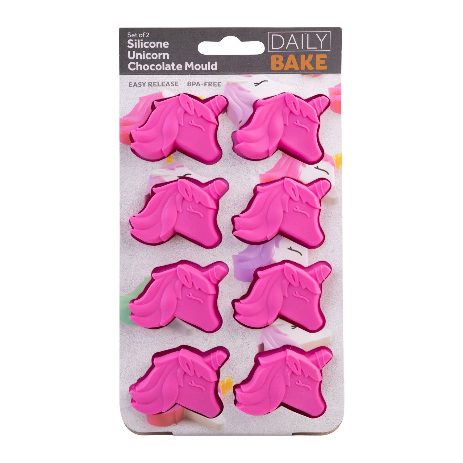 DAILY BAKE Unicorn 8 Cup Chocolate Mould Set 2