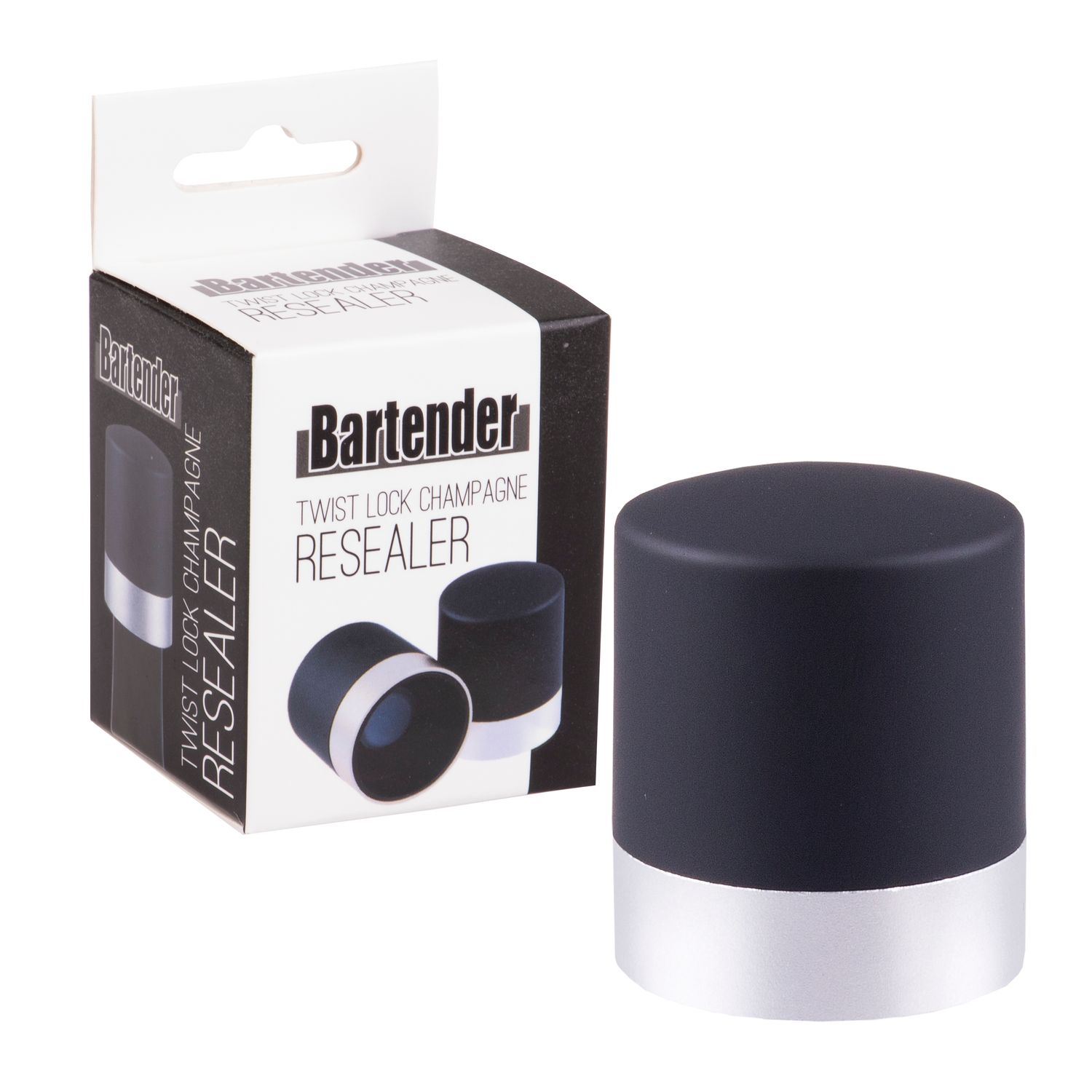 BARTENDER Twist - Lock Champagne Resealer - Silver