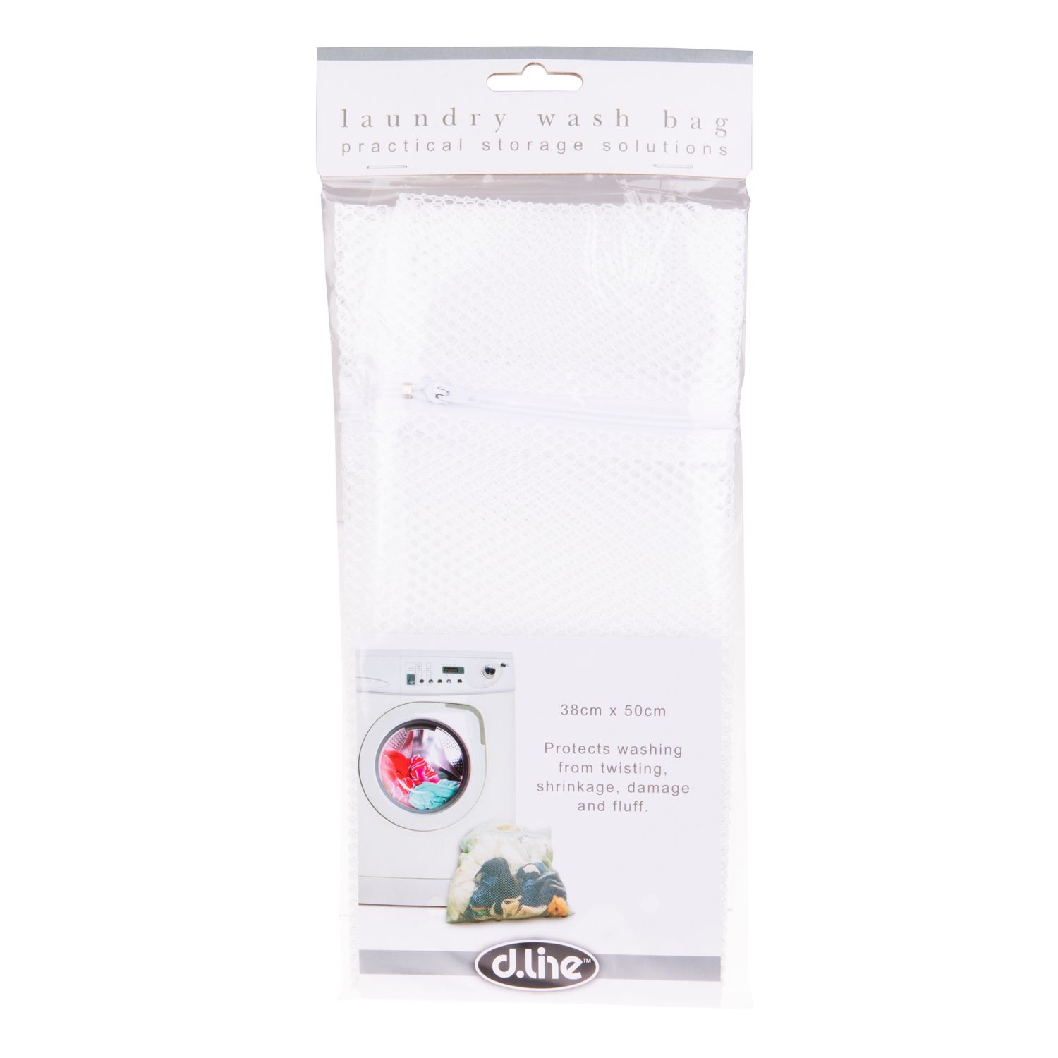 D.LINE Large Nylon Net Laundry Bag - White