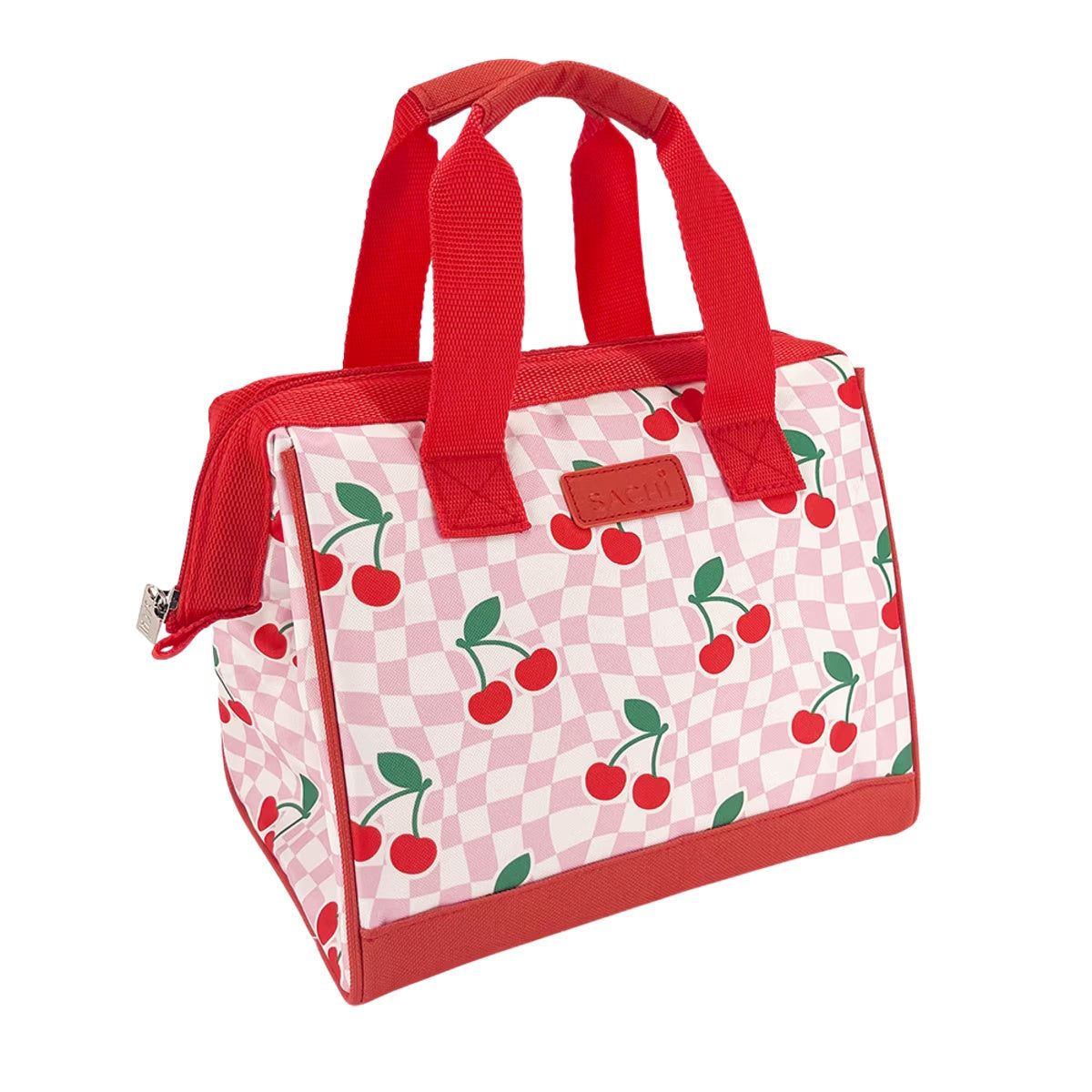 SACHI Insulated Lunch Bag - Chequered Cherries