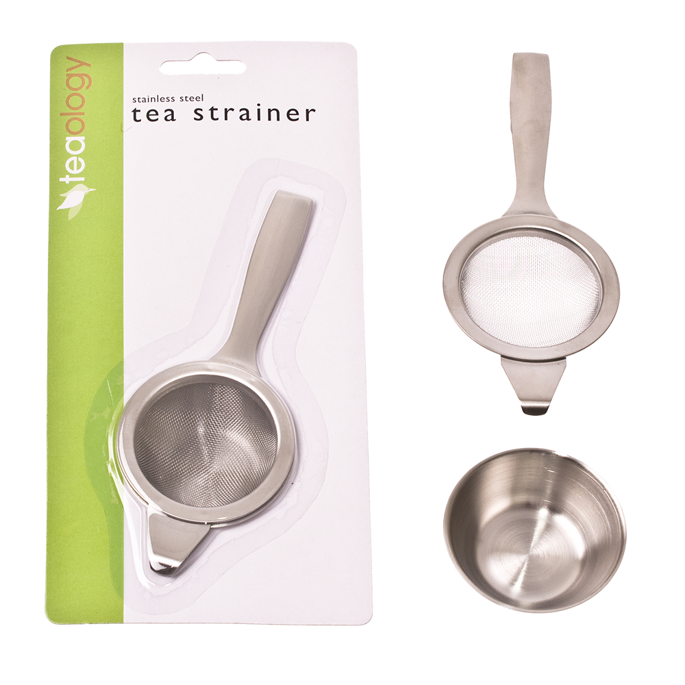 TEAOLOGY Stainless Steel Long Handle Tea Strainer/Bowl