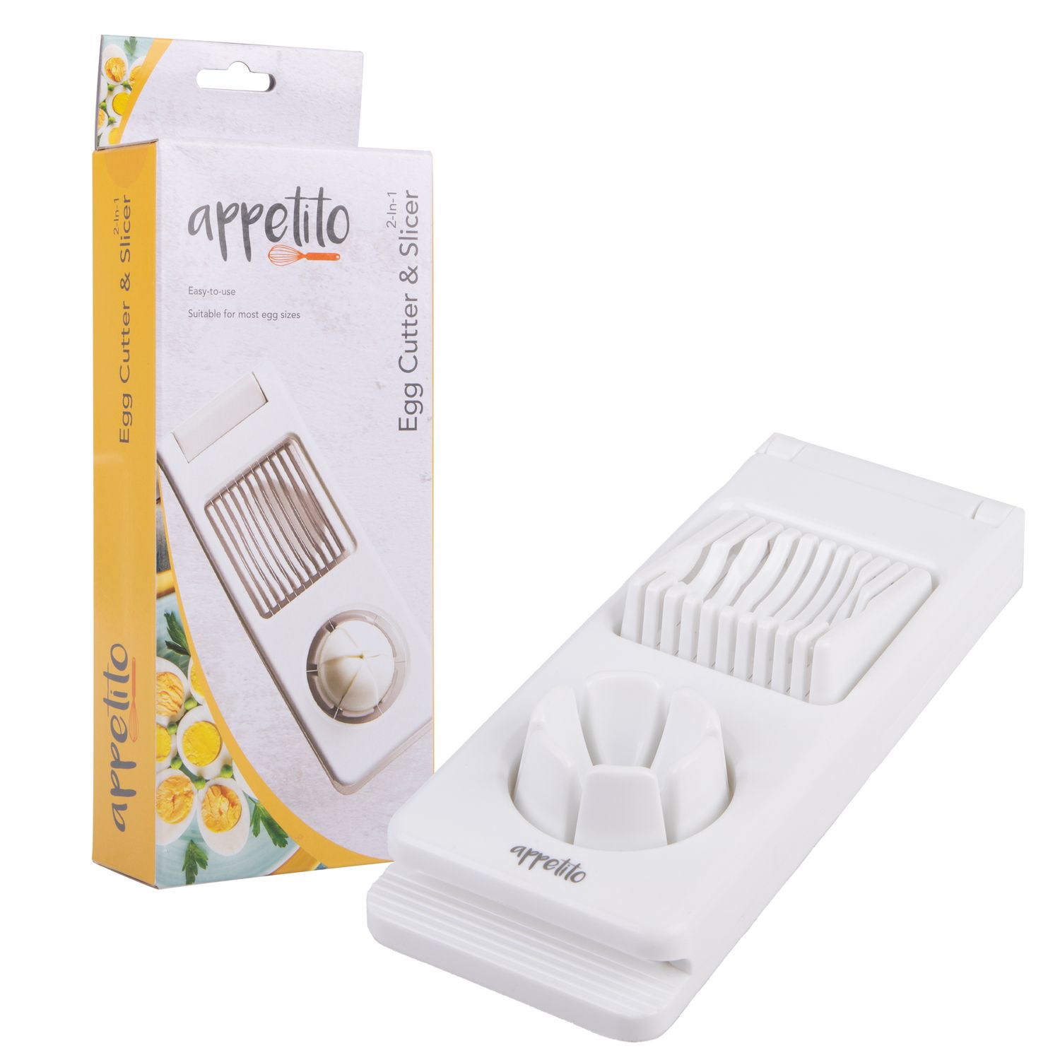 APPETITO 2 - in - 1 Egg Cutter and Slicer - White