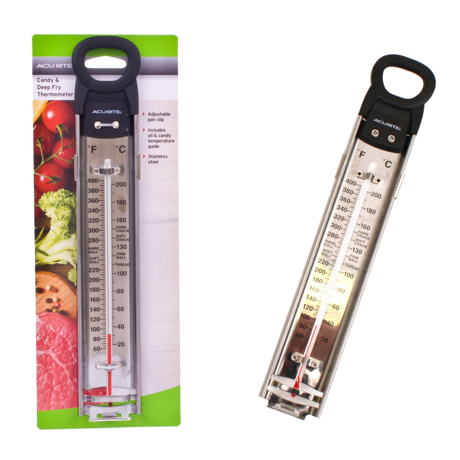 ACURITE Stainless Steel Deep - Fry and Confection Thermometer - Celsius