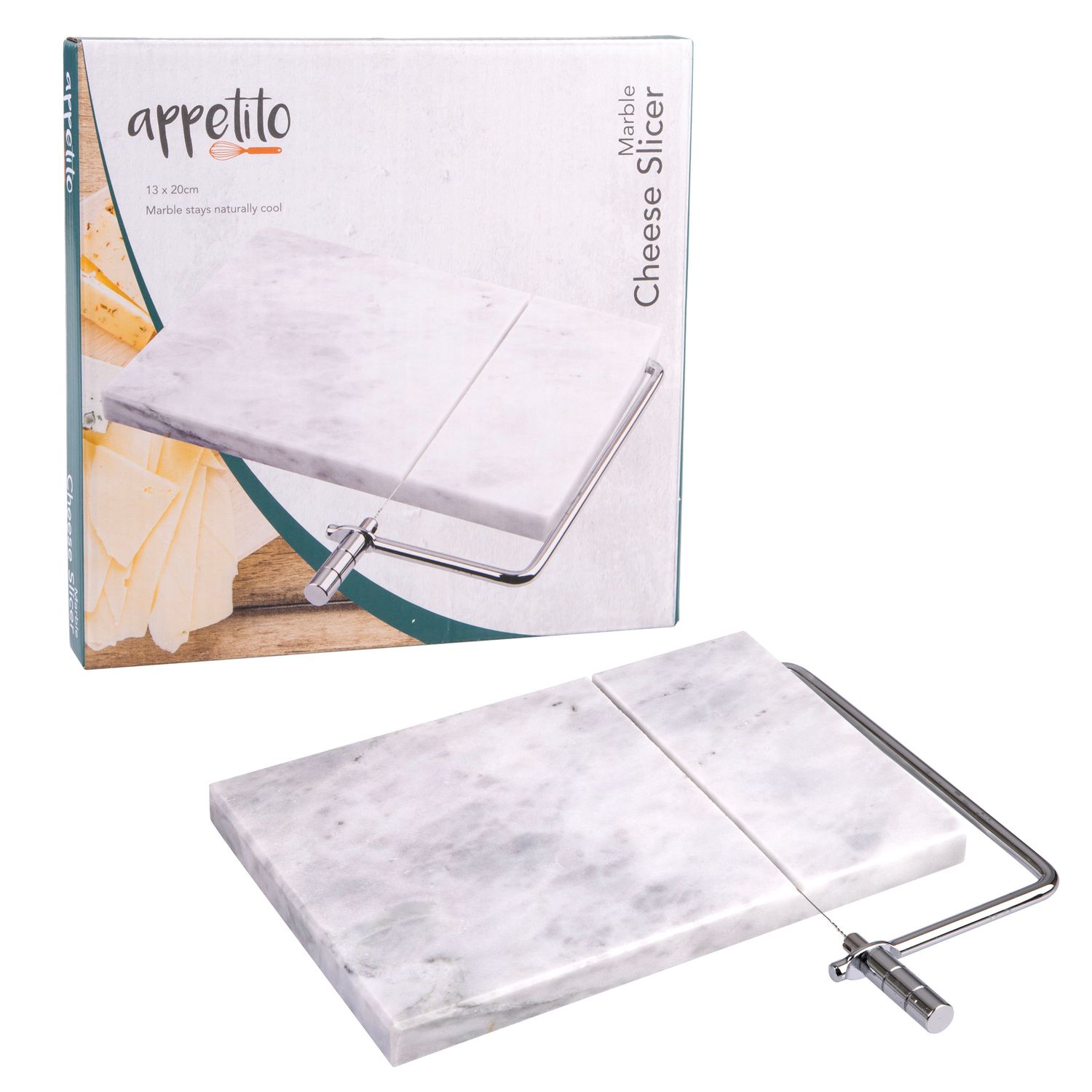 APPETITO Grey Marble Cheese Slicer 13 x 20cm