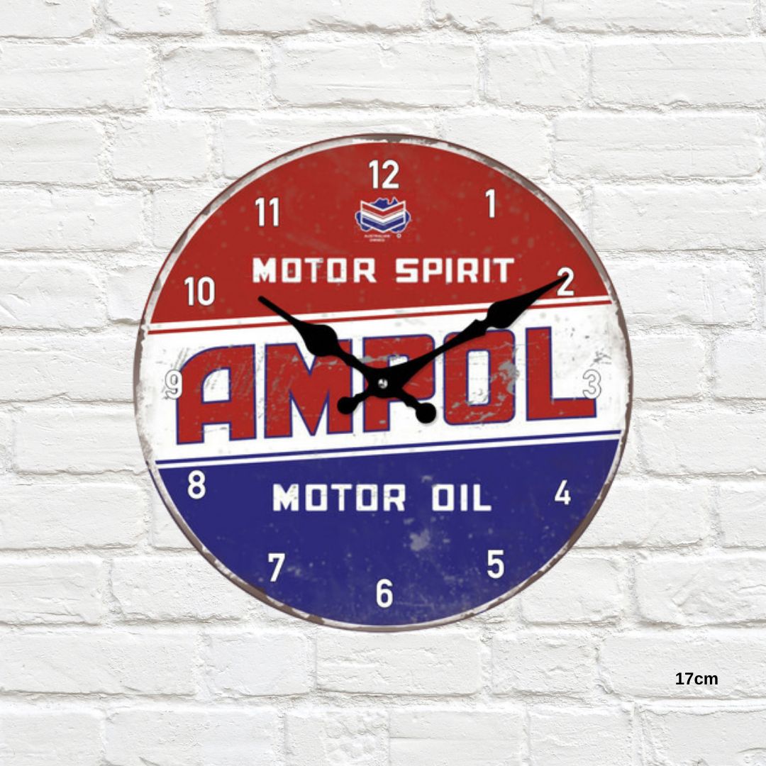 GET POSH Clock Ampol Motor Spirit 17cm