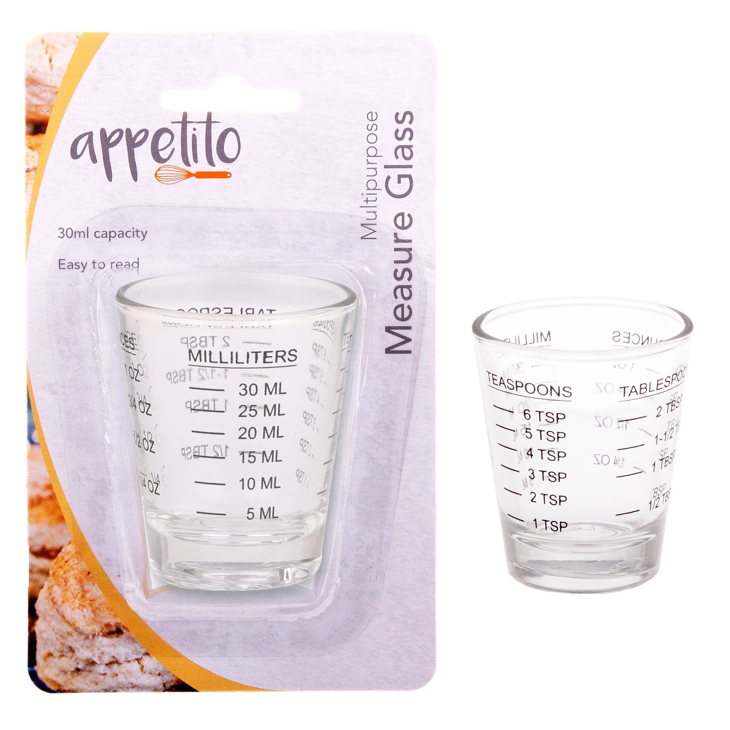 APPETITO Multipurpose Measure Glass 30ml - Single