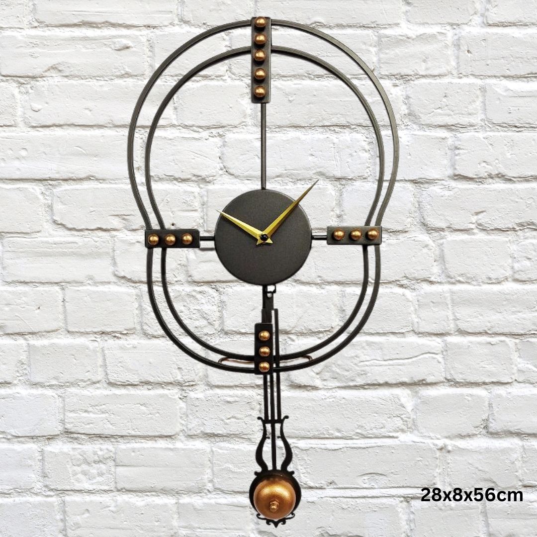 GET POSH Guitar Pendulum Clock 56cm