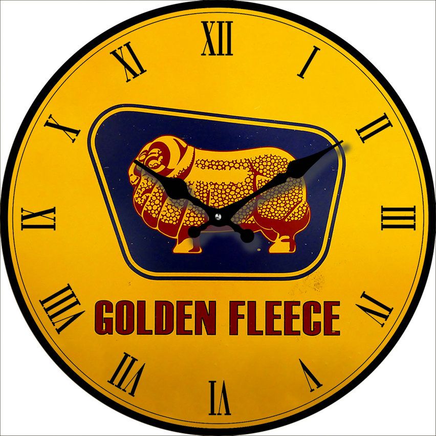 GET POSH Clock Golden Fleece Ram - 30cm