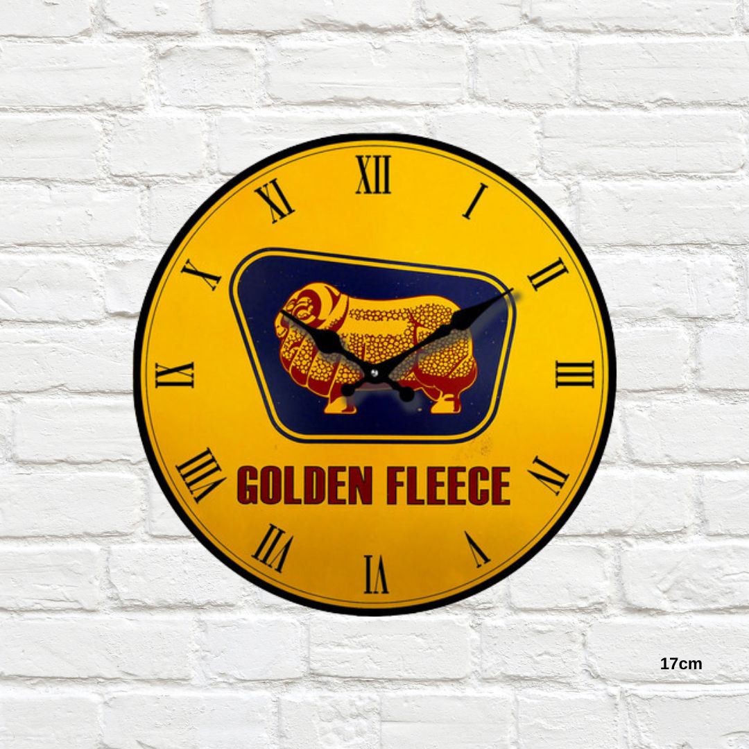 GET POSH Clock Golden Fleece Ram - 17cm