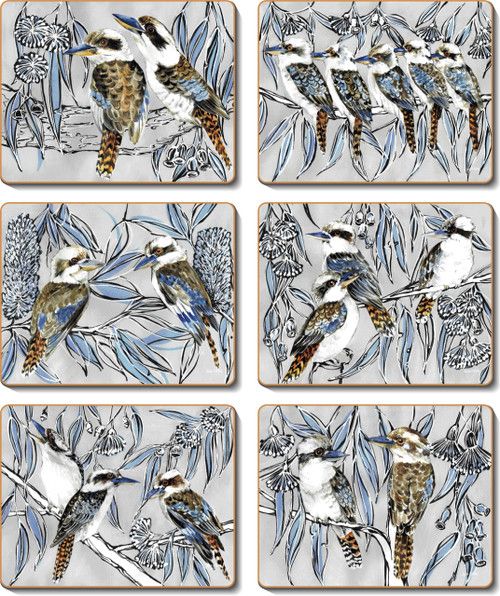 CINNAMON Kookaburra Laugh Coasters