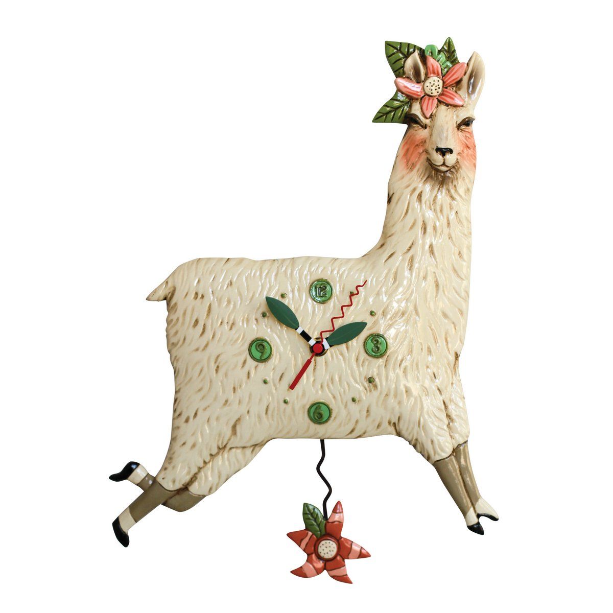 ALLEN DESIGNS Llama Love Clock