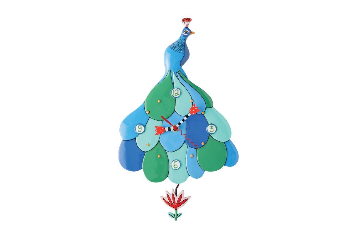 ALLEN DESIGNS Priscilla Peacock Clock