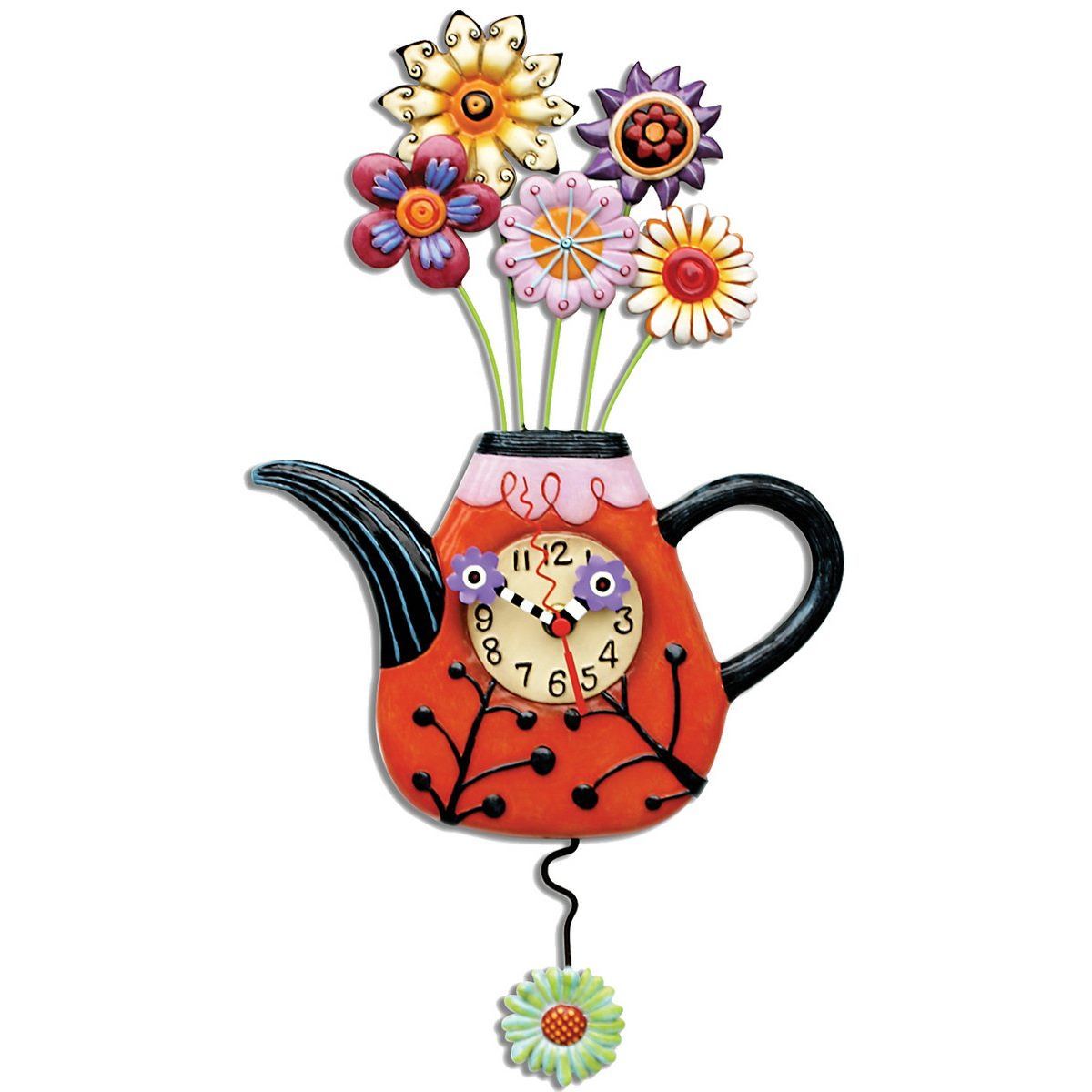 ALLEN DESIGNS Flower-Tea-Ful Clock