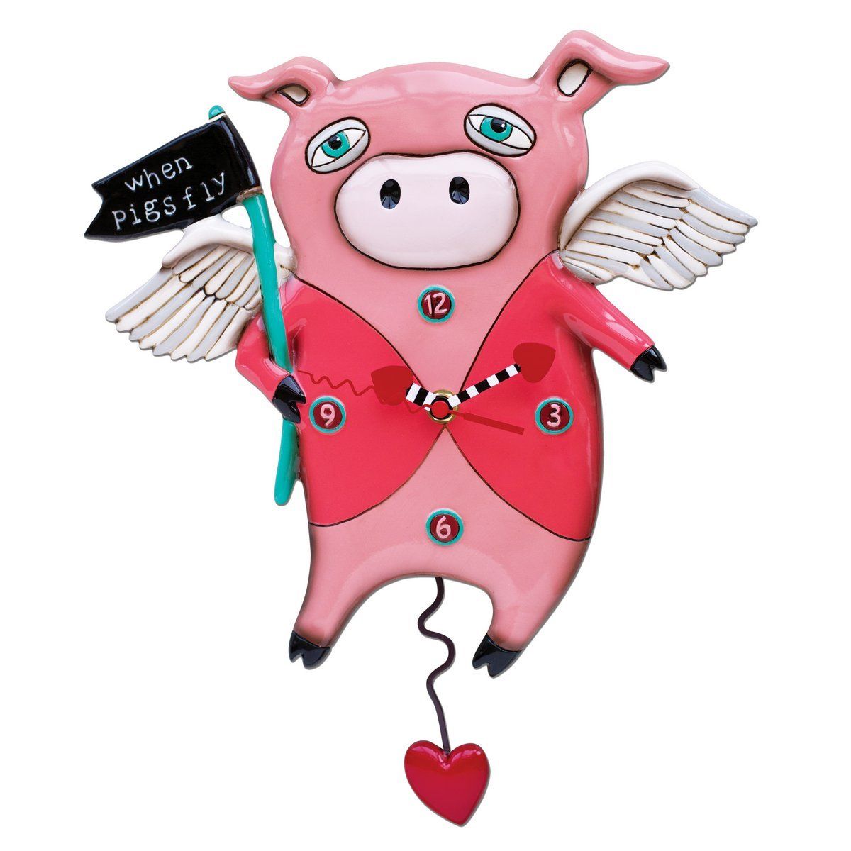 ALLEN DESIGNS Pigs Fly Clock