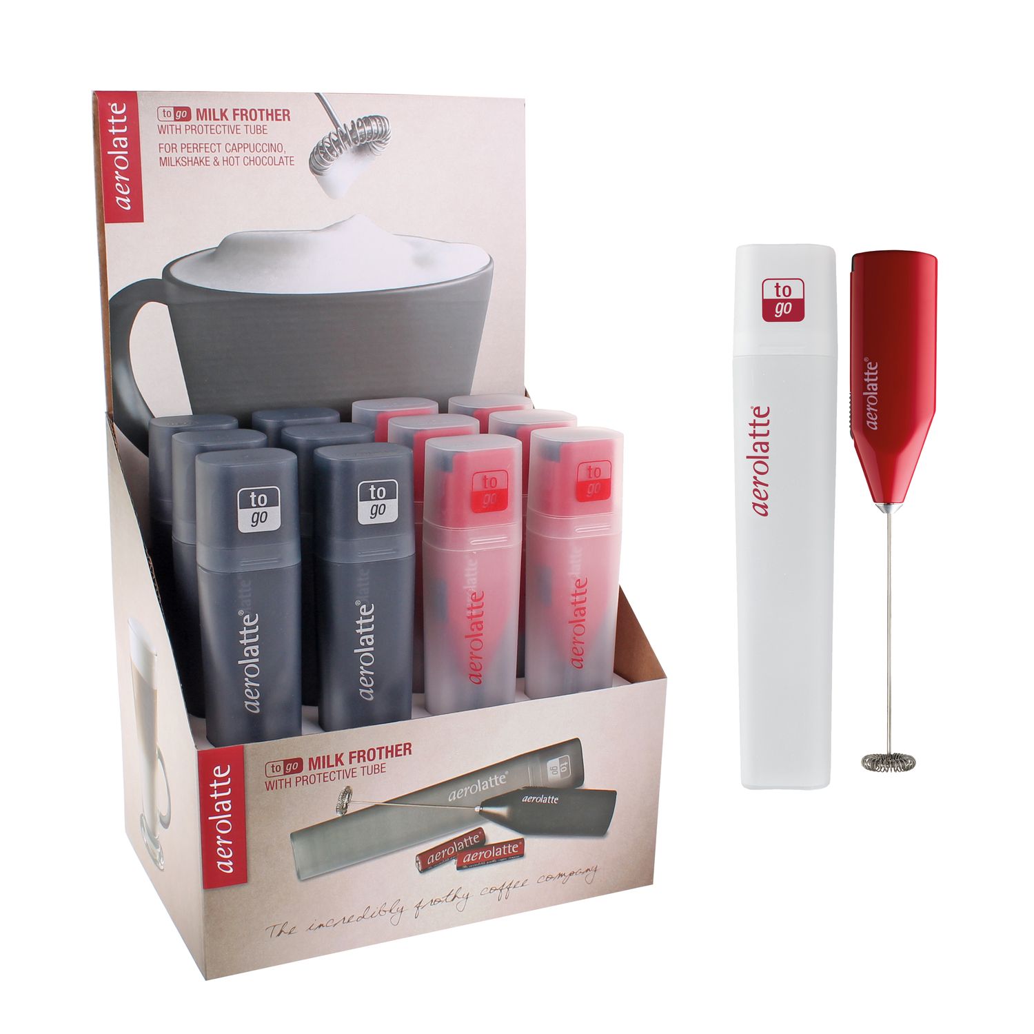 AEROLATTE To Go Milk Frother - Red