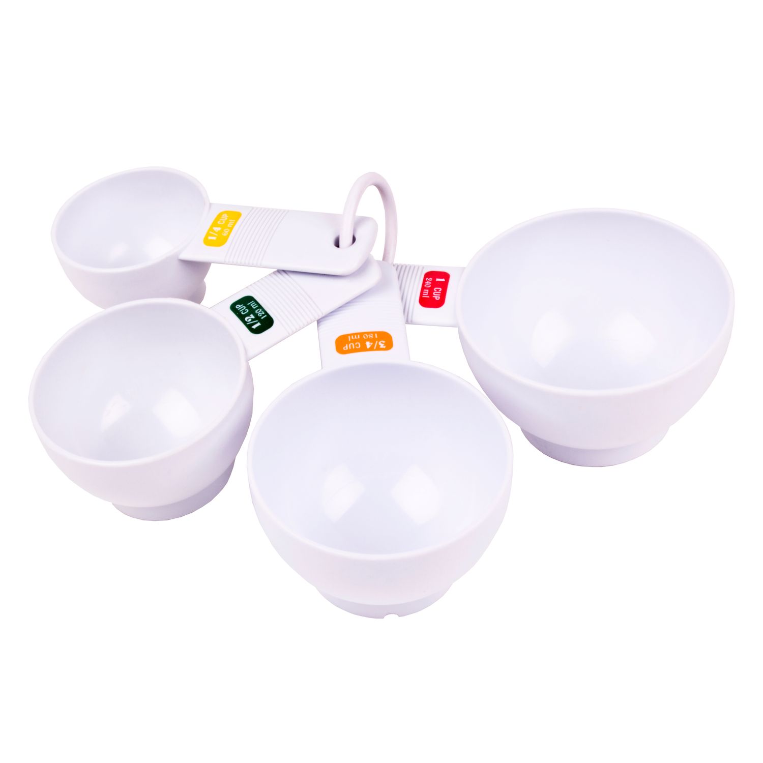 APPETITO Plastic Measure Cups Set of 4 - White