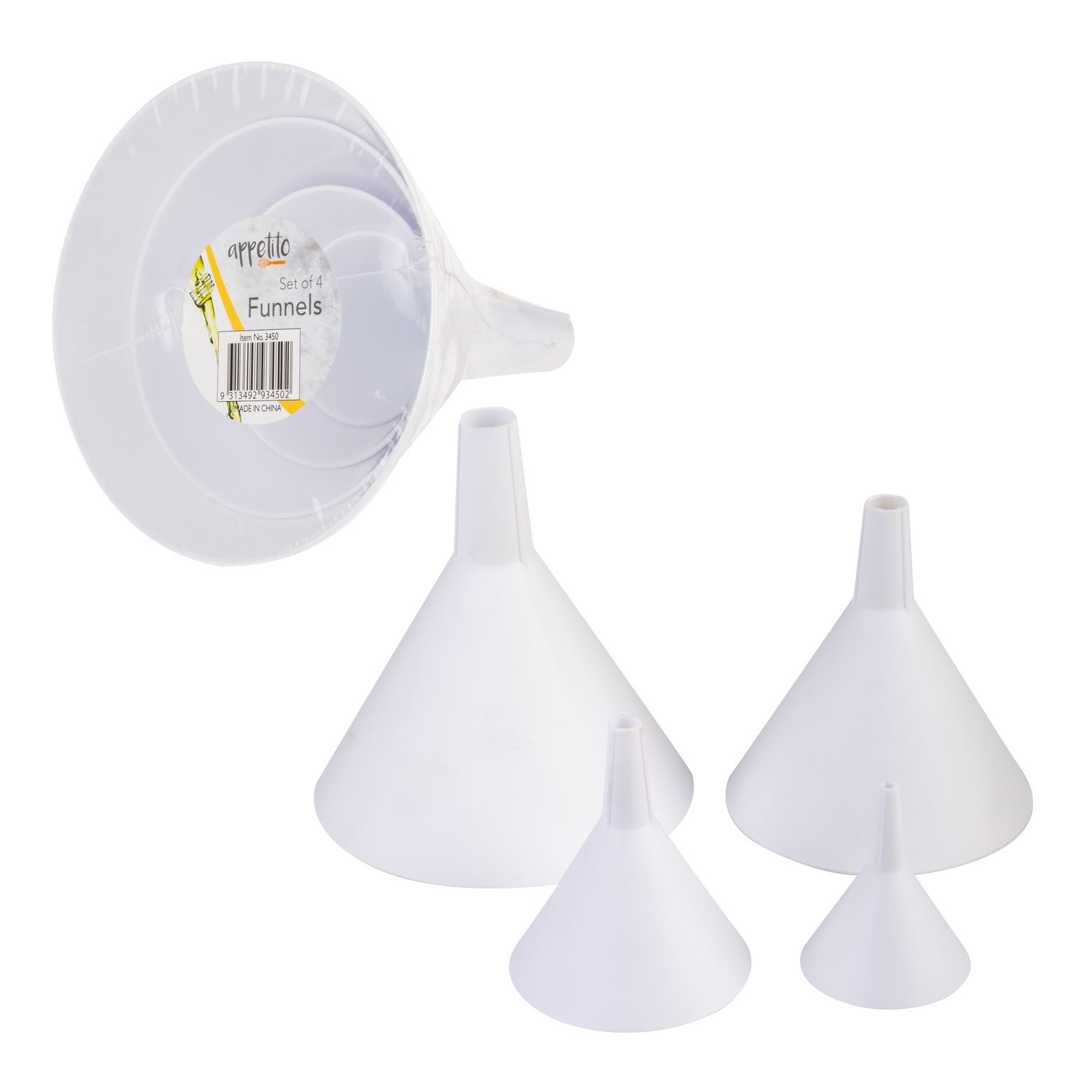 APPETITO Funnels Set of 4 - White