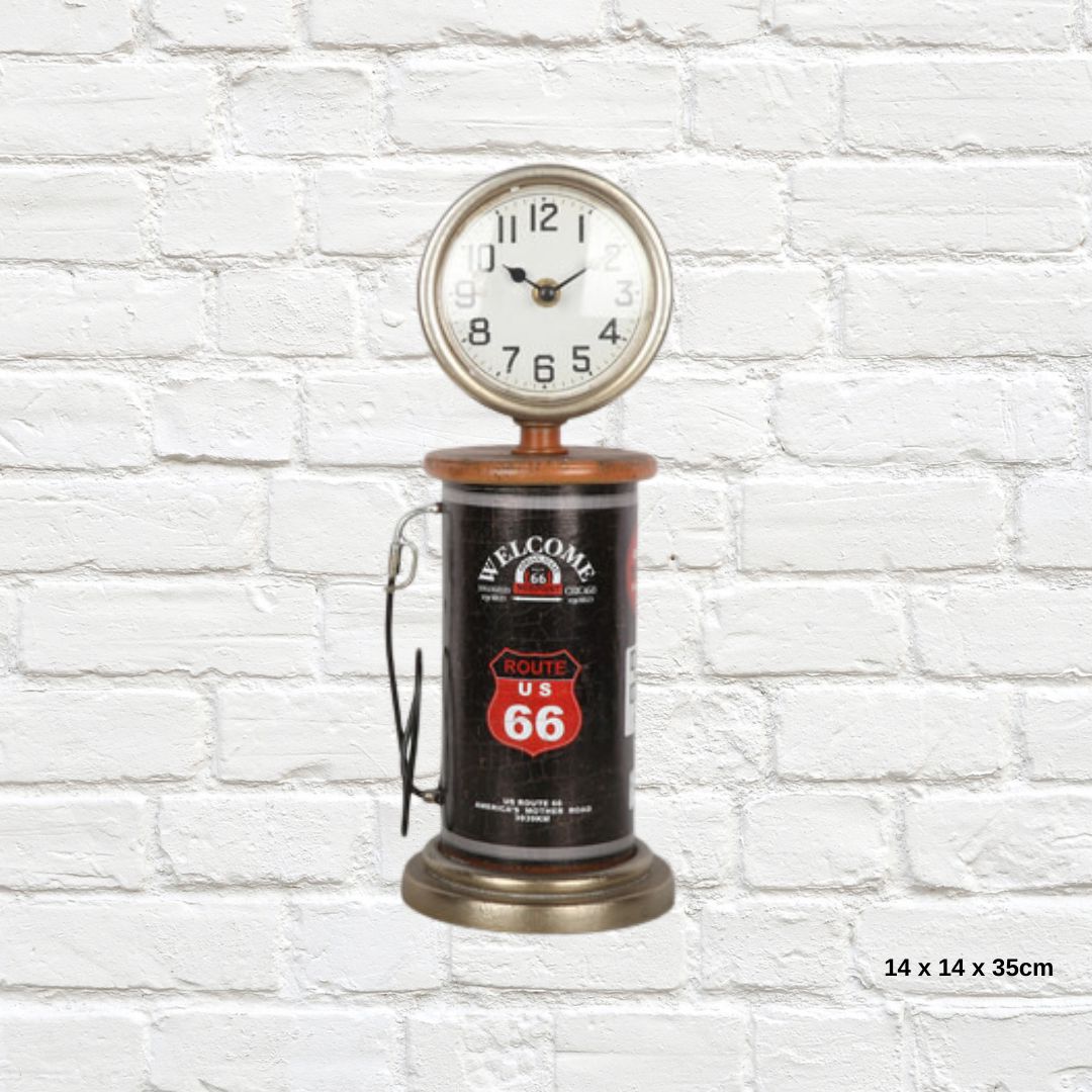 GET POSH Clock Bowser - 14x14x35cm - Route 66