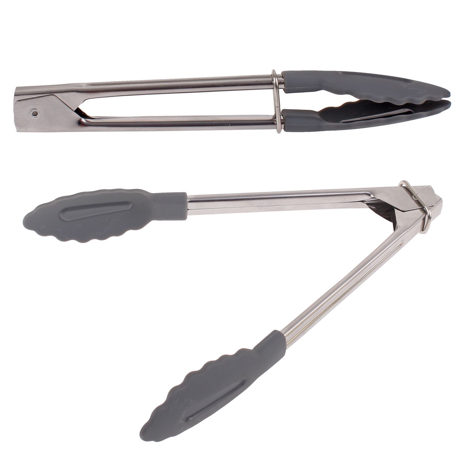 APPETITO Stainless Steel Mini Tongs w/ Nylon Head 18cm - Charcoal