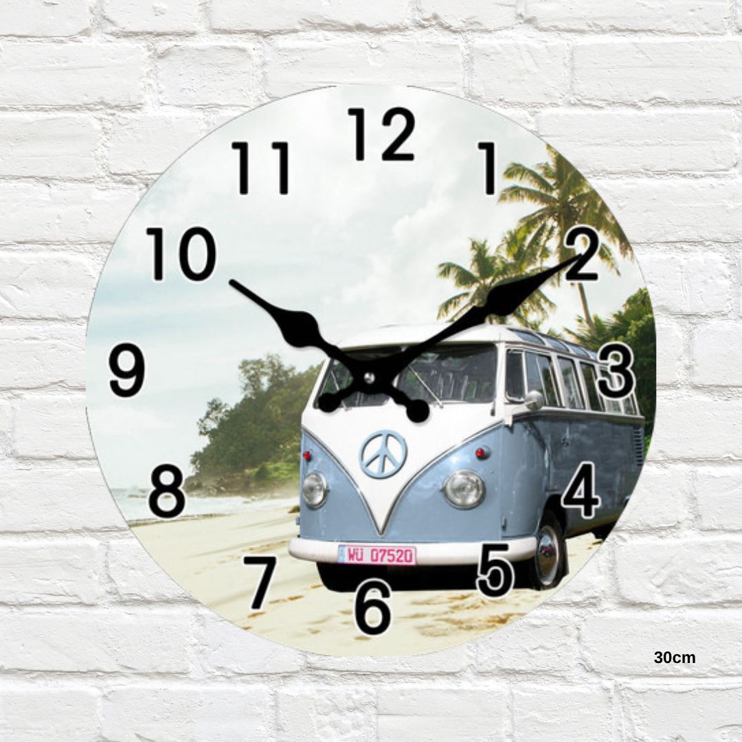GET POSH Clock Kombi Beach 30cm