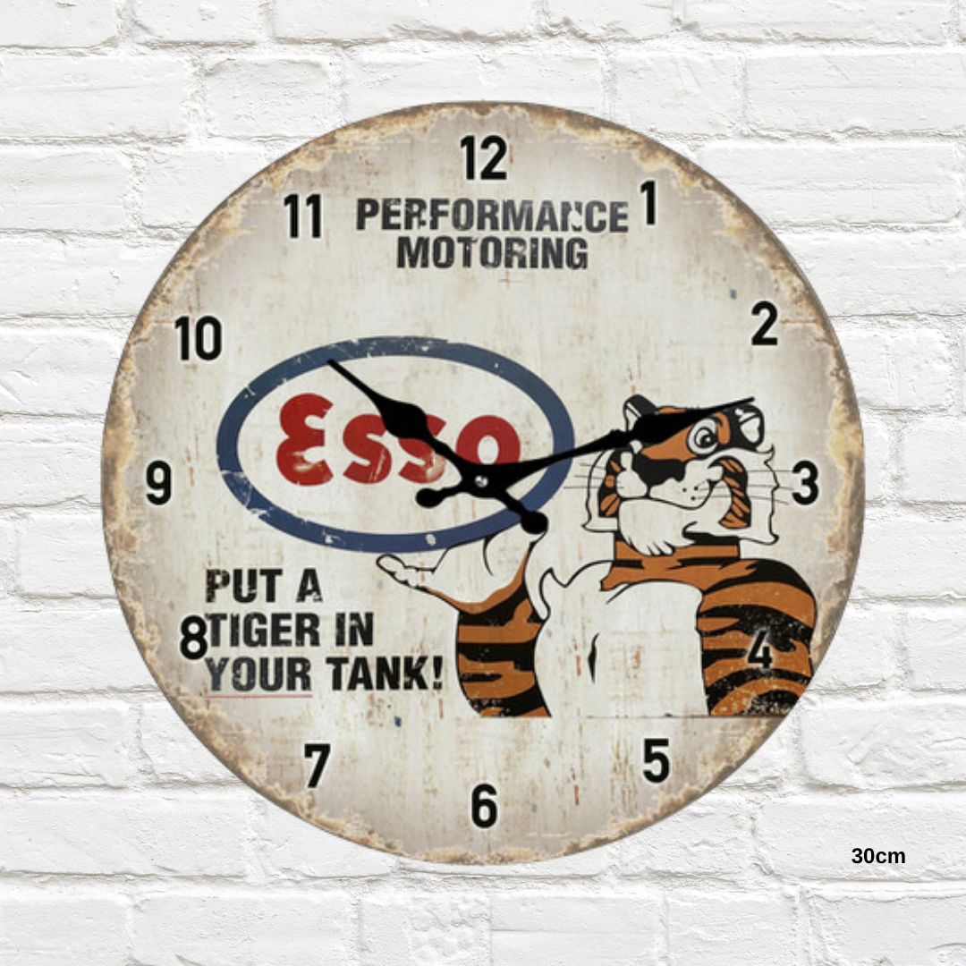 GET POSH Clock Esso - 30cm - Tiger
