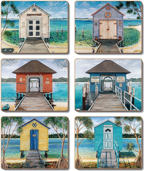 CINNAMON Boathouses Coasters