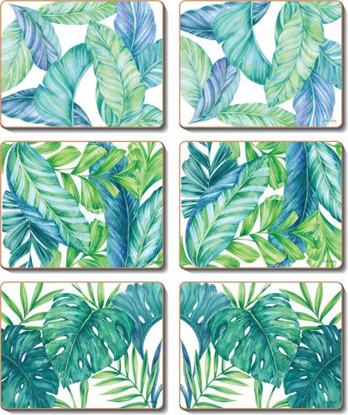 CINNAMON Tropical Leaves Coasters