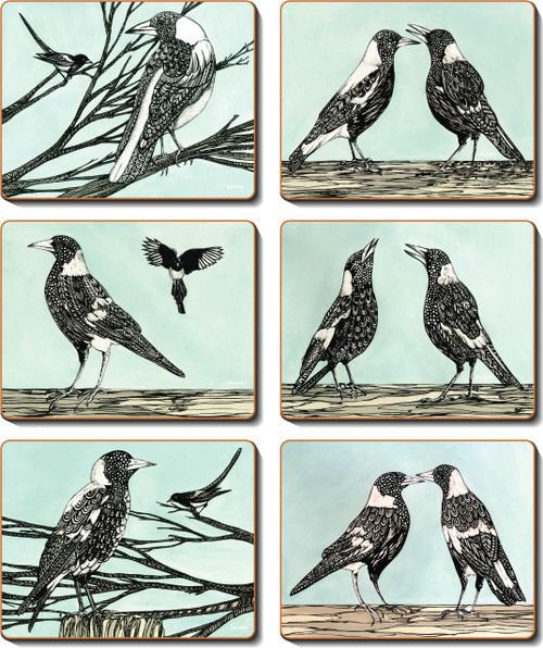 CINNAMON Magpie Song Coasters