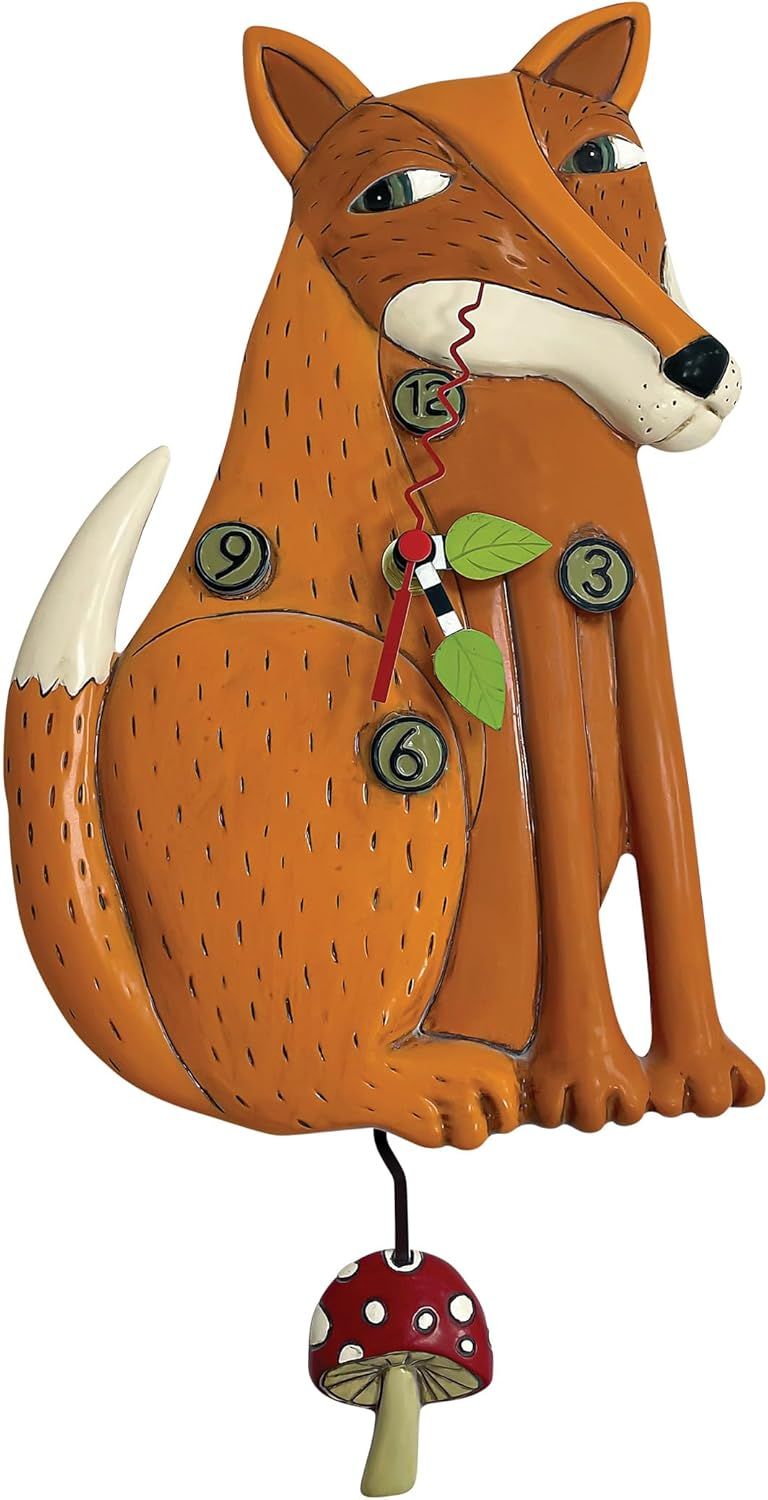 ALLEN DESIGNS Foraging Fox Clock - DISC