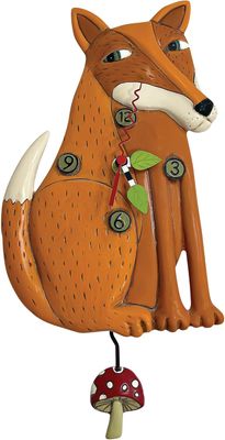 ALLEN DESIGNS Foraging Fox Clock - DISC