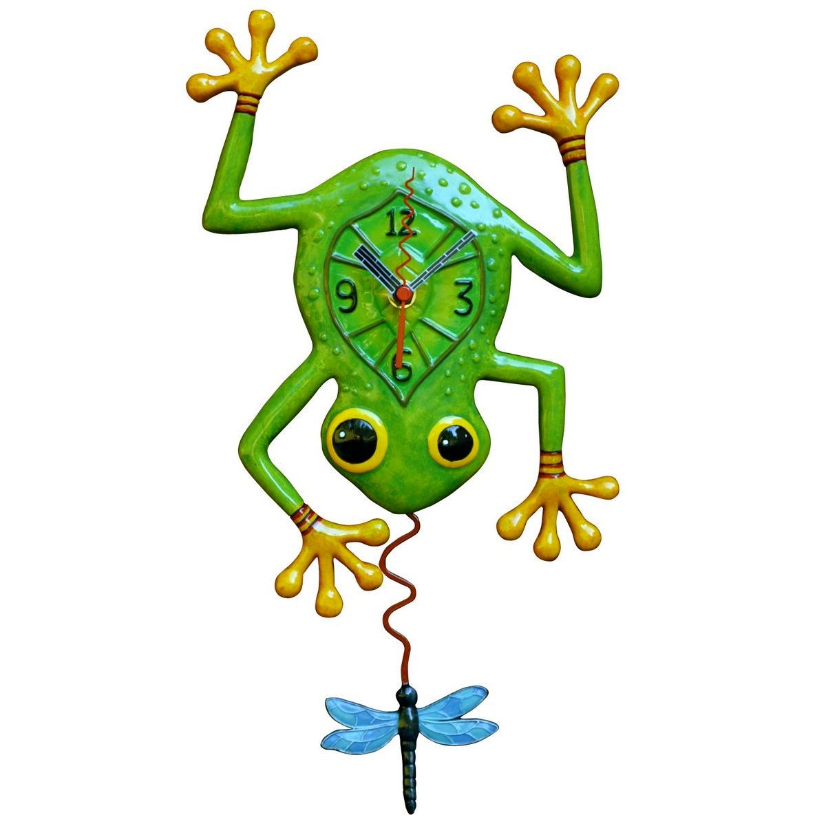 ALLEN DESIGNS Blue Dragon Frog Clock