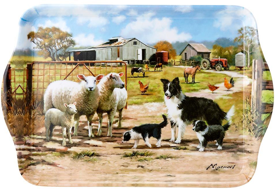 ASHDENE A Farming Life Set of 2 Scatter Trays - Farmyard Friends