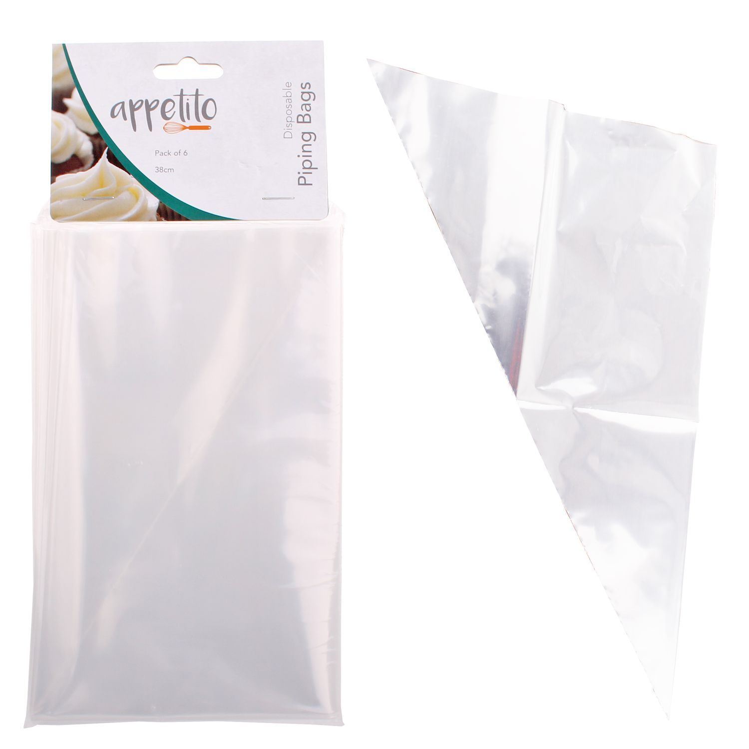 APPETITO Disposable Piping Bags 38cm Pack 6