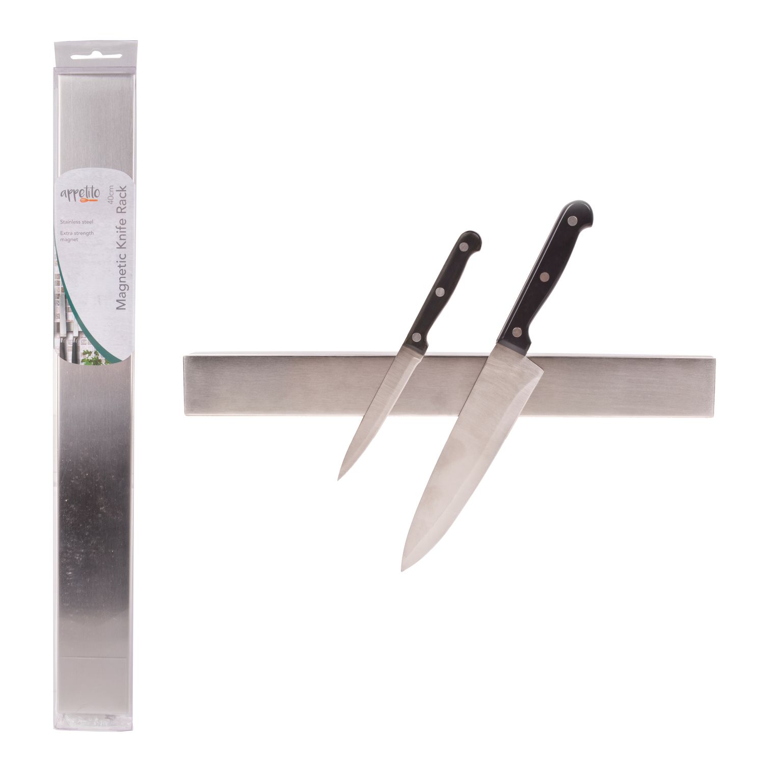 APPETITO Magnetic Stainless Steel Knife Rack 40cm