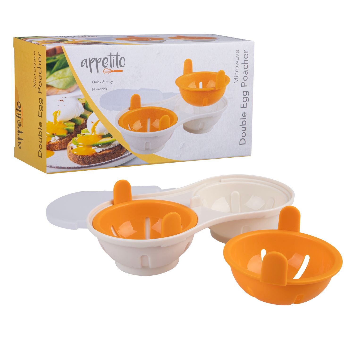 APPETITO Microwave Double Egg Poacher
