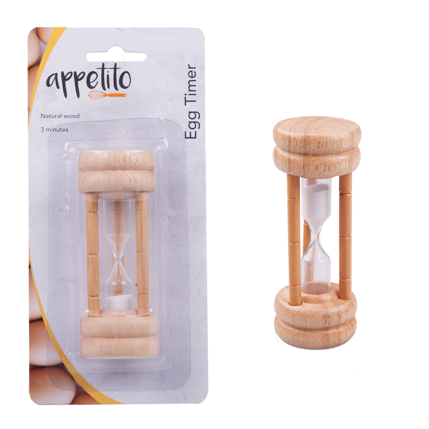APPETITO Natural Wood Egg Timer