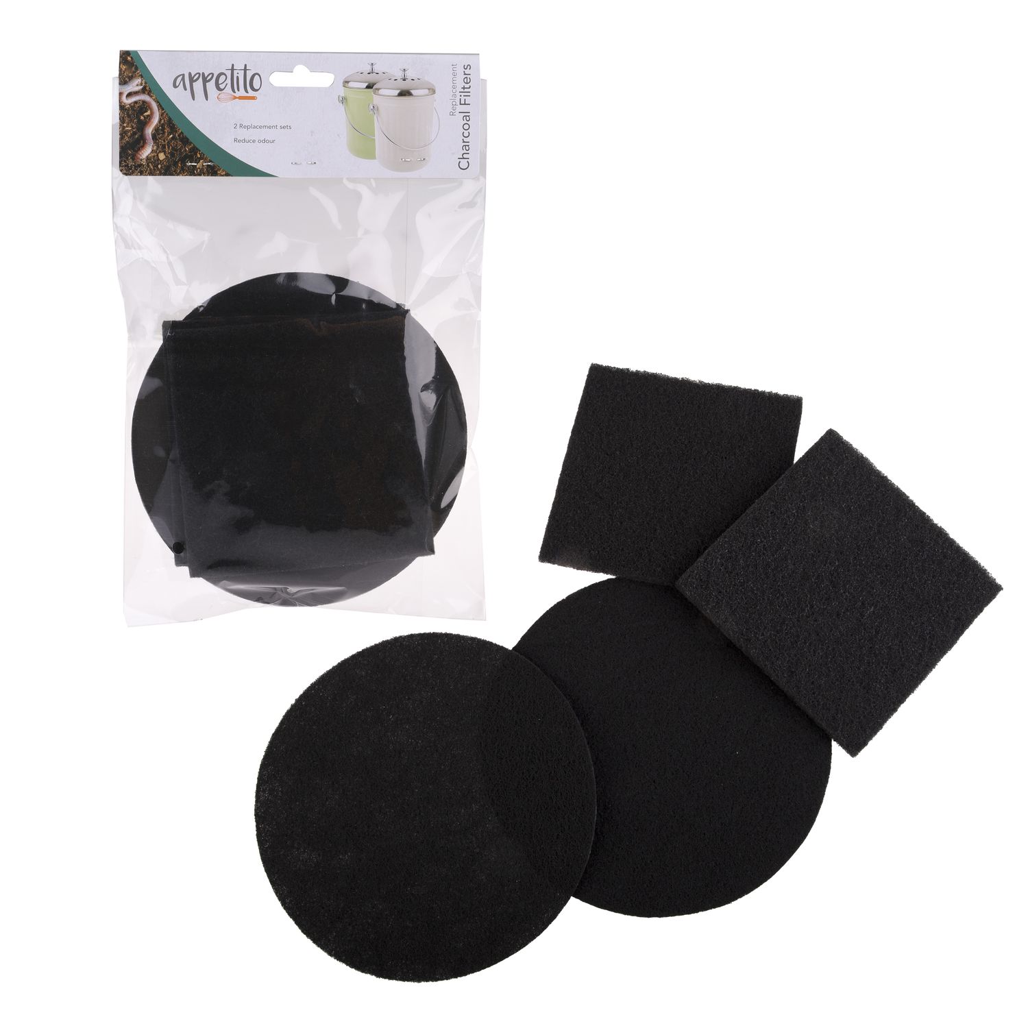 APPETITO Replacement Charcoal Filter Set Pack 2