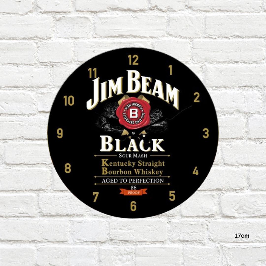 GET POSH Clock Jim Beam - 17cm - Black