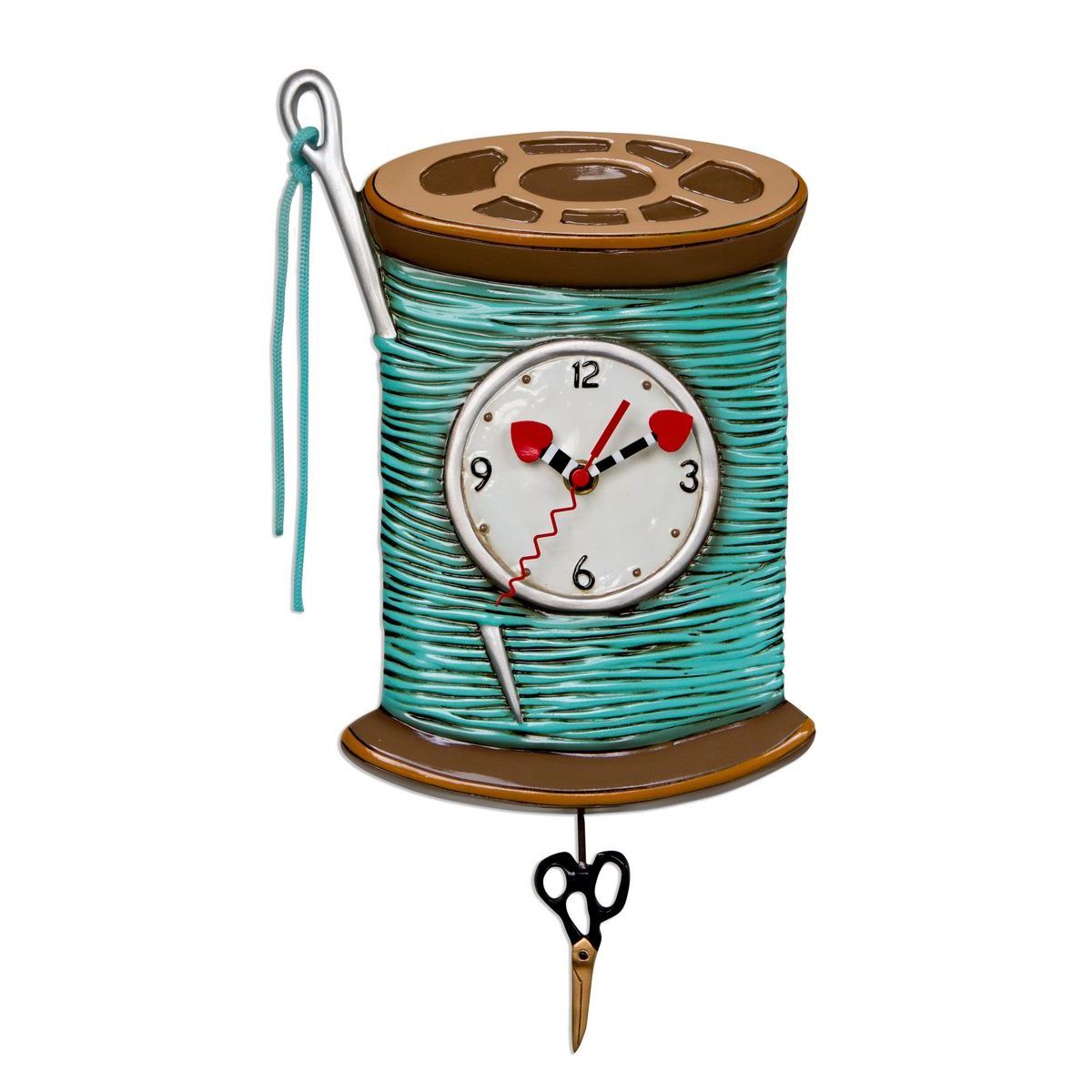 ALLEN DESIGNS Needle And Thread Clock