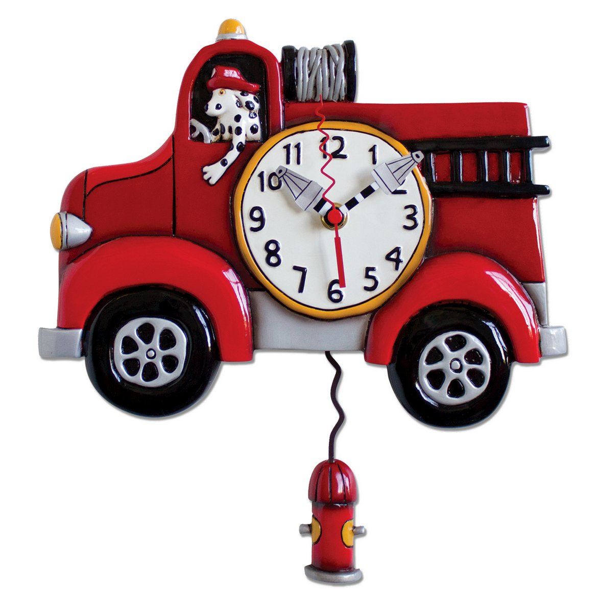 ALLEN DESIGNS Big Red Fire Clock