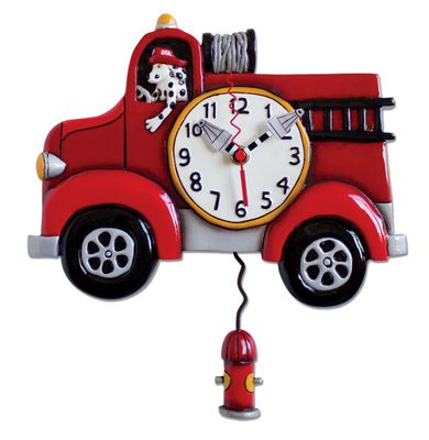 ALLEN DESIGNS Big Red Fire Clock