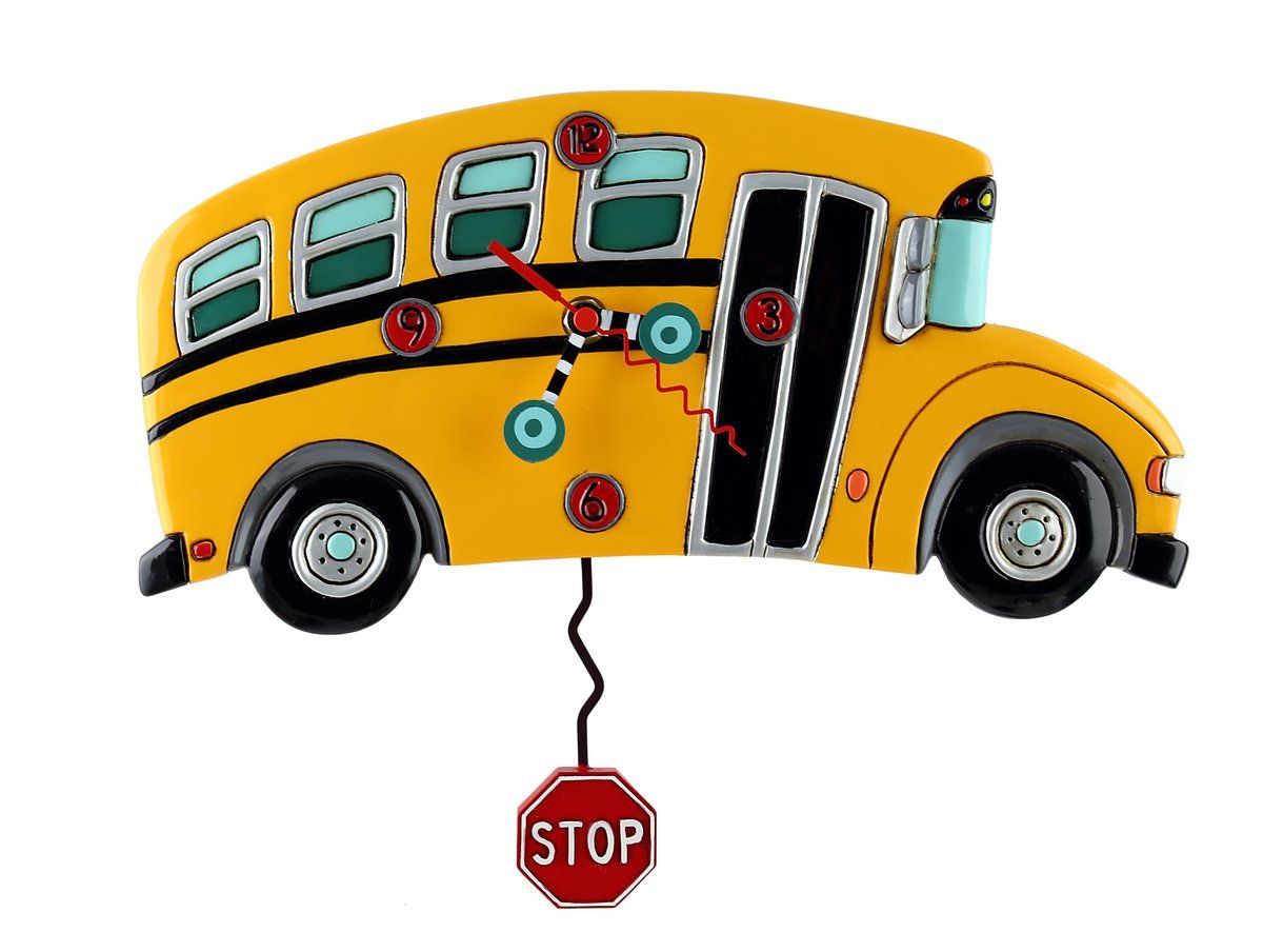 ALLEN DESIGNS School Bus Clock